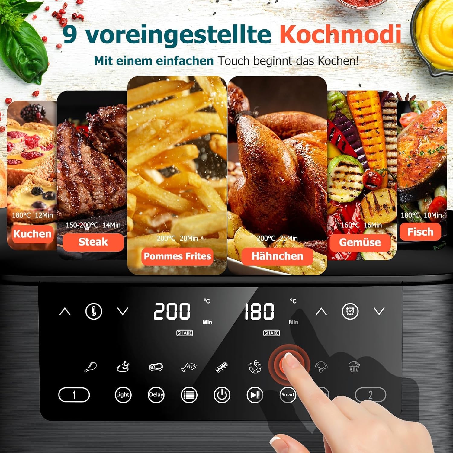 Magische Zwei-Zonen-Fritteuse
